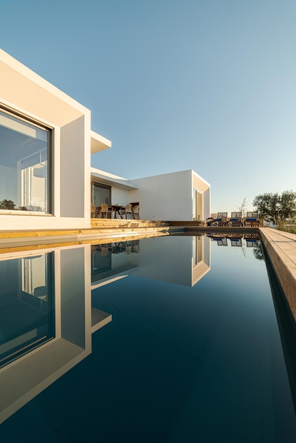 Modern villa with pool and deck