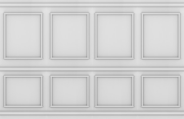 modern vintage classical style molding square shape wall design background.