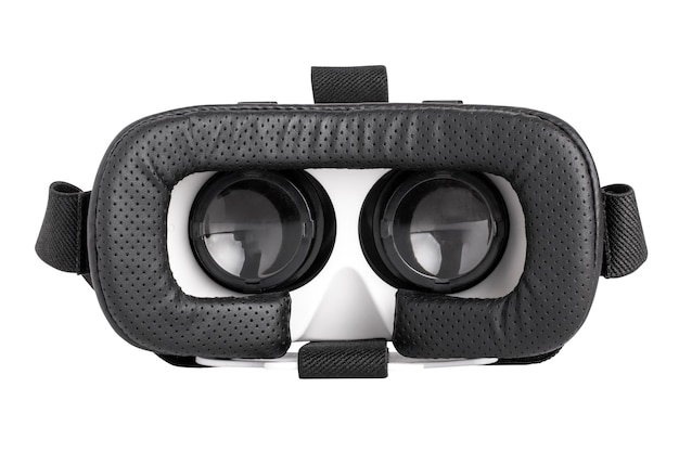 Очки современной виртуальной реальности, изолированные на белом фоне, концепция гаджета VR