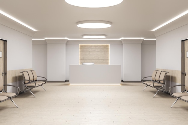 modern waiting room in medical office
