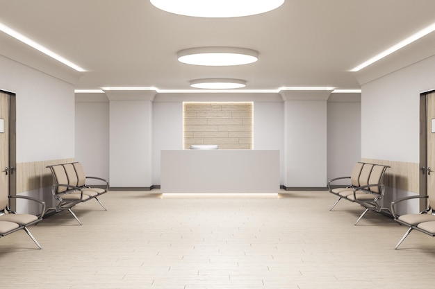 Modern waiting room in medical office