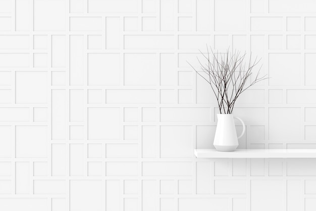 Modern wall design. 3D rendering.