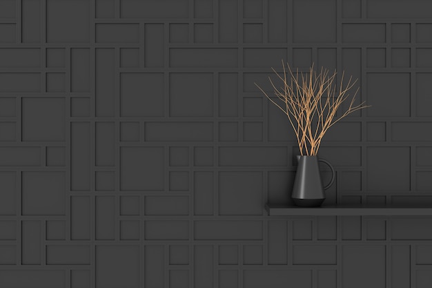 Modern wall design. 3D rendering.