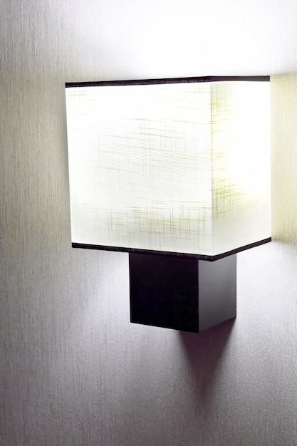 Modern  wall lamp on wall.