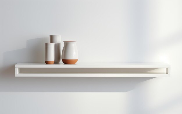 Photo modern wall shelf view on white background