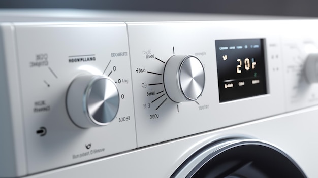 Modern washing machine digital control display