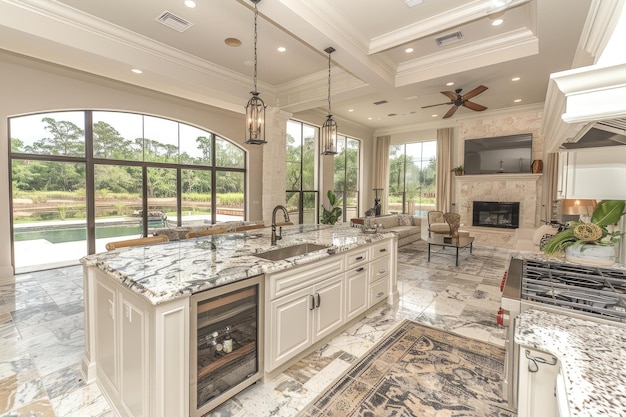 modern water kitchen sink in house advertising photography