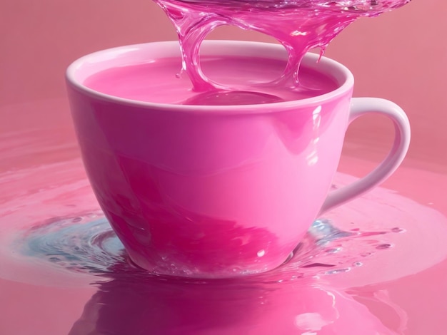 Modern water painting of a cup