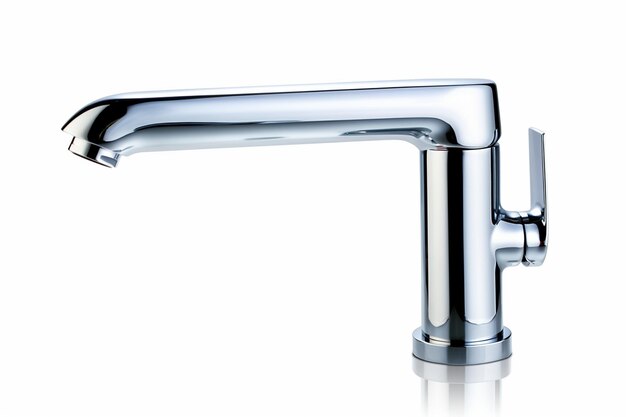 Modern Water Tap Isolated on White Background Generative AI