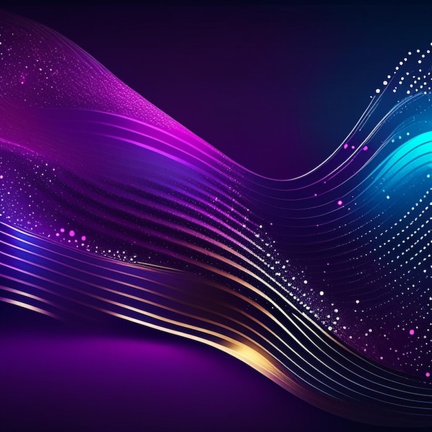 Modern wave glitter dark purple texture background