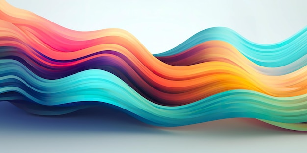 Modern wave stripes on white background