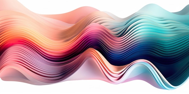 Modern wave stripes on white background