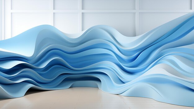 Modern waves background illustration Subtle abstract background with soft pastel waves