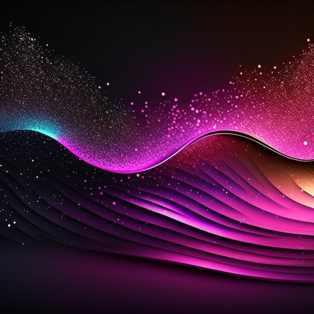 Modern wavy sparkle background