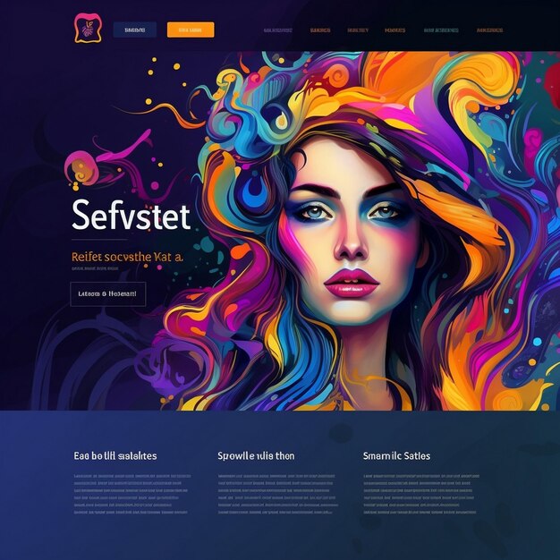 Modern Website Landing template website design artistic