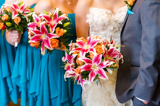 Modern western wedding ceremony.