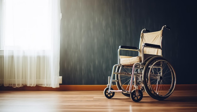 Modern wheelchair in hospital