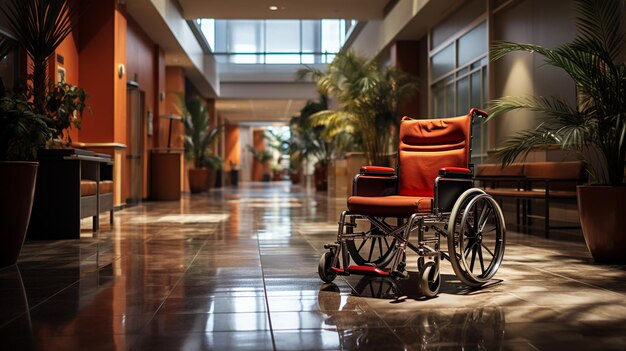 modern wheelchair in office