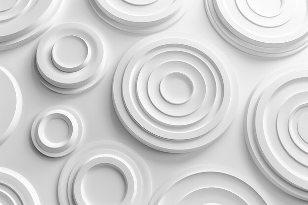 Modern white 3D circle business template with abstract texture