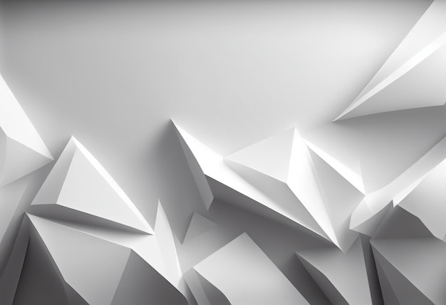 Modern white abstract shapes background Generate Ai