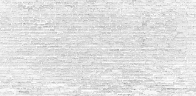 Photo modern white brick wall texture for background