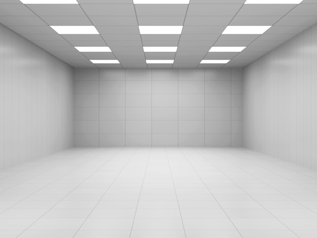 modern white empty room interior
