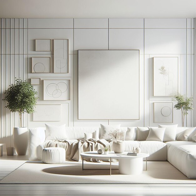 Photo modern white interior