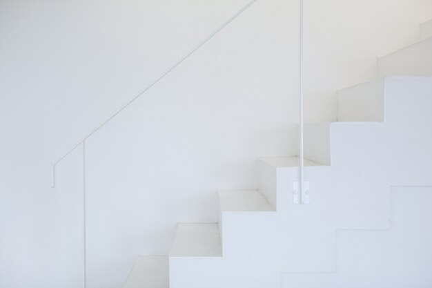 Modern white stairs, minimal style