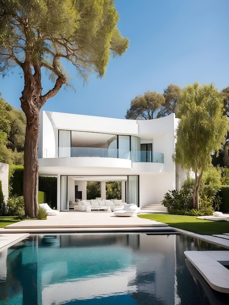 Modern white villa