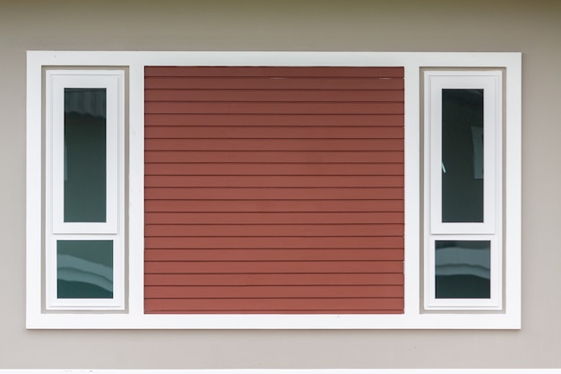 Modern window frame outside the house