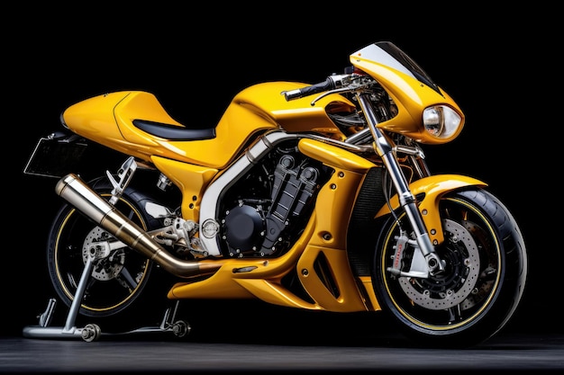 Photo modern yellow motorcycle