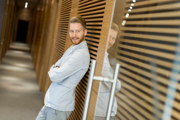 Modern young man in the office