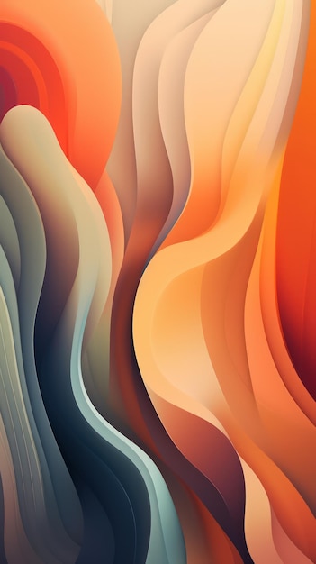 Moderne abstracte compositie met gelaagde vormen en contrasterend kleurenpalet gegenereerd door AI
