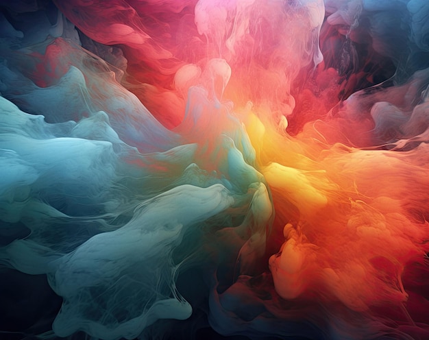 Moderne achtergrond met levendige kleurrijke abstracte rook