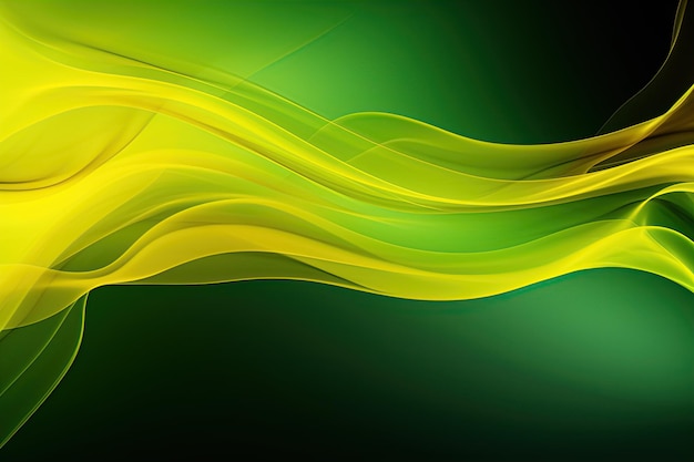 Moderne achtergrond met rookeffect kleur die geel en groen mengt