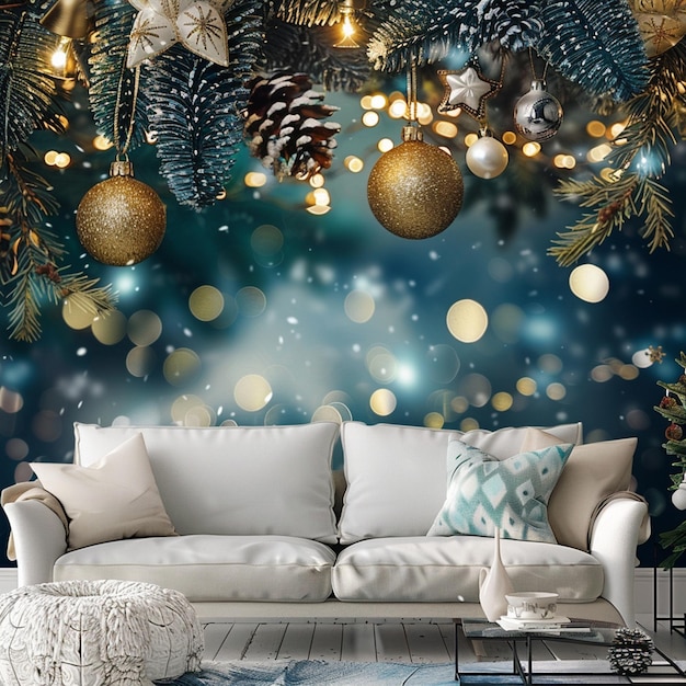 Moderne achtergrond perfect voor kerstfoto behang