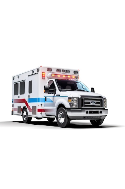 Moderne ambulance transparante witte geïsoleerde achtergrond pn witte achtergrond Witte achtergrond HD Pho