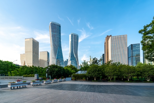 Moderne architectuur van stedelijke skyline