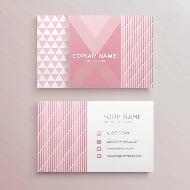Moderne Baby Pink visitekaartje sjabloonontwerp