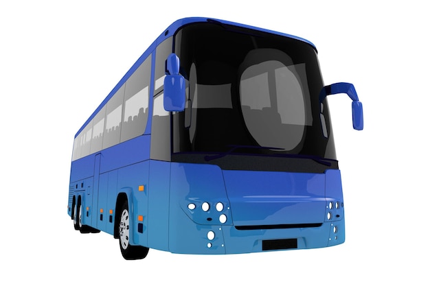 Moderne blauwe tourbus