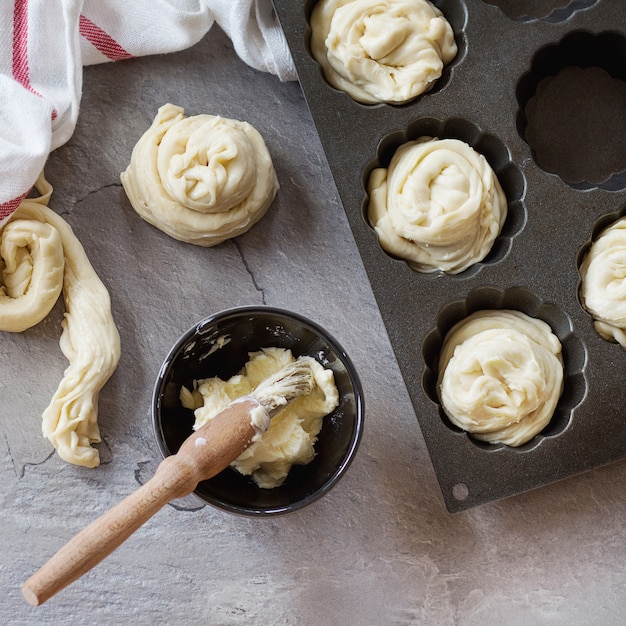 Moderne broodjes cruffins