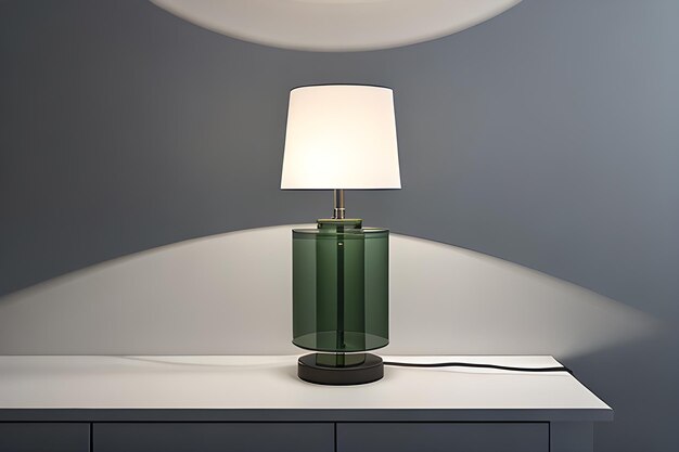 Foto moderne deco lamp groen reflecterend glas