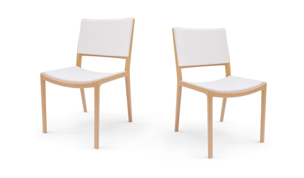 Moderne design stoel geïsoleerd op een witte achtergrond meubels set 3d render