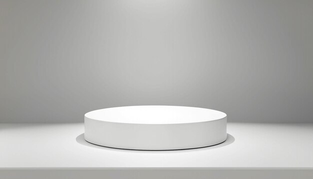 Moderne elegantie Gratis foto van witte podium voetstuk Product Display Stand 3D Rendering