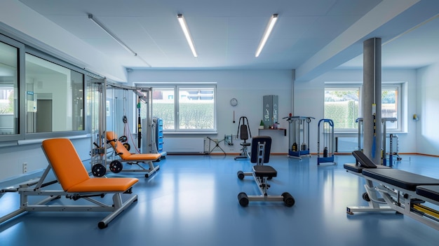 Moderne fitnessruimte voor fysiotherapie