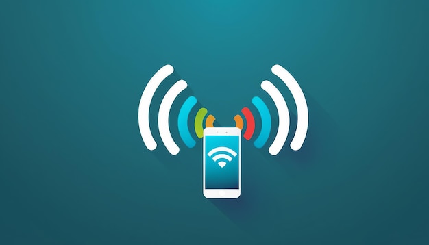 Foto moderne flat style vector design van wifi internet concept