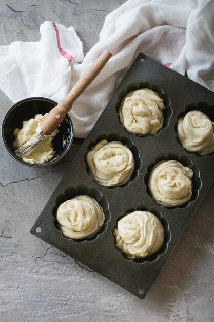 Moderne gebakjes cruffins