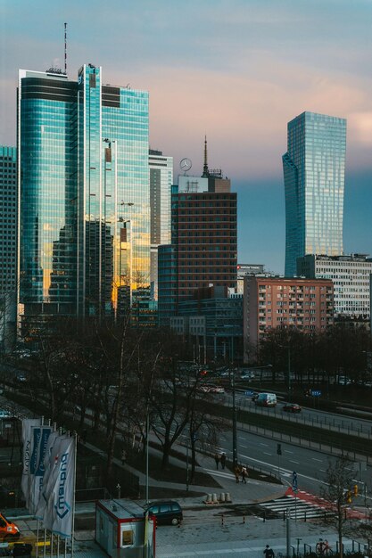 Foto moderne gebouwen in de stad