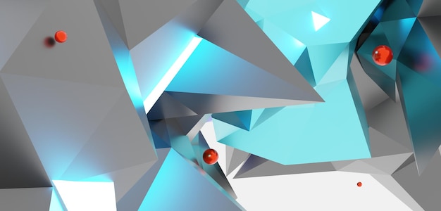 moderne geometrische abstracte achtergrond Patroon van scherpe randen glanzende scherpe hoek 3D-illustratie