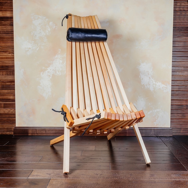 Moderne houten opvouwbare strandstoel